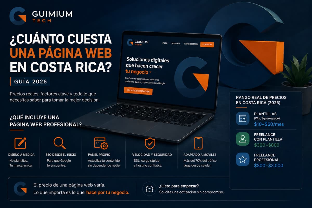 ¿Cuánto cuesta una página web en Costa Rica? Guía de precios 2026