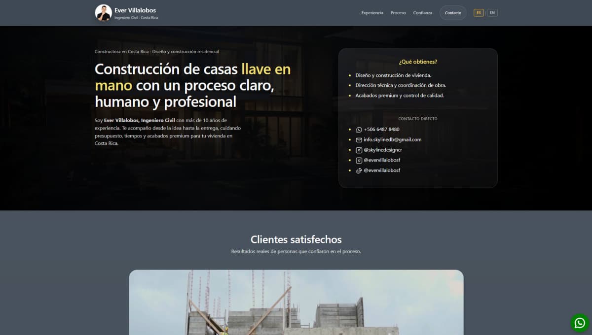 Ever Villalobos · Ingeniero Civil · Costa Rica